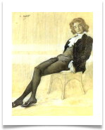 Зинаида Гиппиус, картина руки Леона Бакста, 1906